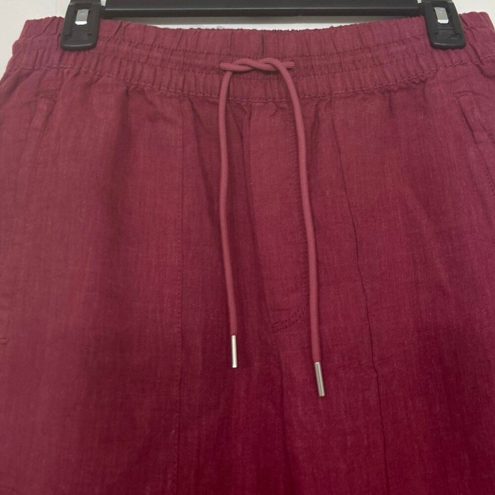 Athleta Retreat Linen Jogger Pants Coffeeberry 6 NWT Resort Vacation Summer - Picture 6 of 15